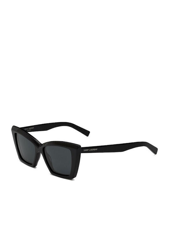 Ysl Women's Sunglasses with Black Plastic Frame and Black Lens SL 657 001