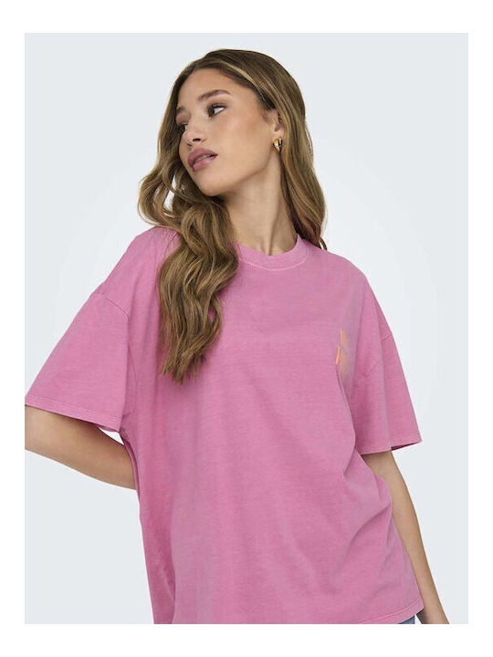 Only Damen T-Shirt Fuchsie