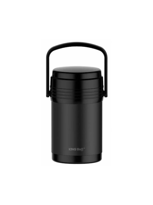 KING Hoff Cutie pentru Mâncare Termos Inox Negru 1500ml 1buc