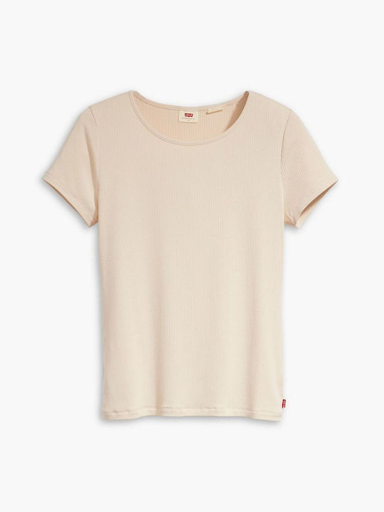 Dreamy Γυναικείο Αθλητικό T-shirt Μπεζ