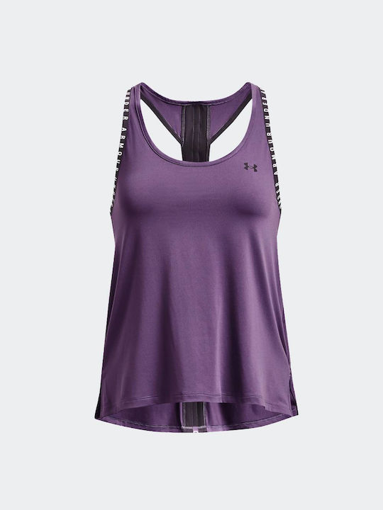 Under Armour Ua Knockout Women's Sport Blouse Sleeveless Fast Drying Purple