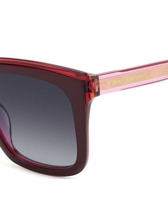 Carolina Herrera Women's Sunglasses with Burgundy Plastic Frame and Gray Gradient Lens HER 0249/G/S 0T5/9O