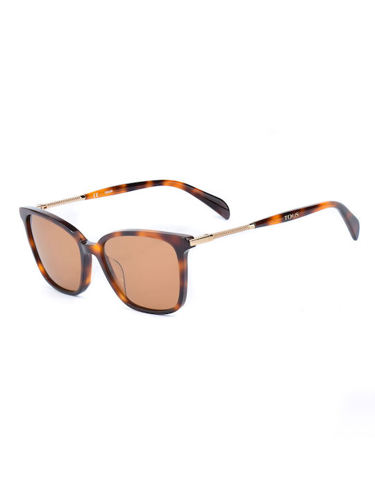 Tous Women's Sunglasses with Brown Tartaruga Plastic Frame and Brown Lens STOB27 09AJ