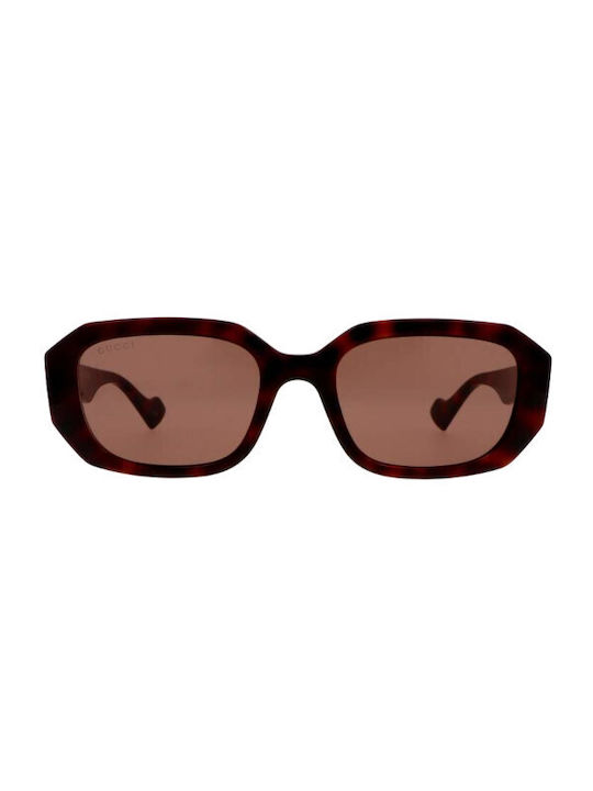 Gucci Sonnenbrillen mit Braun Schildkröte Rahmen und Braun Linse GG1535S 002