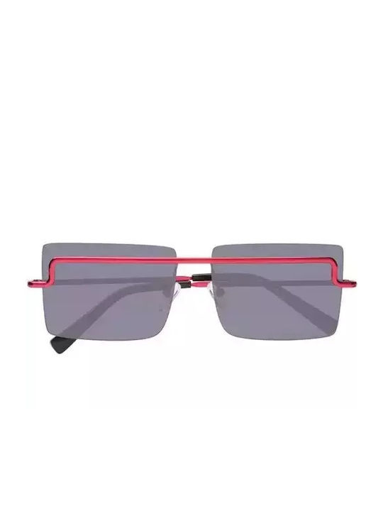 Le Specs Adam Selman Women's Sunglasses with Red Metal Frame and Gray Lens LSP1821113