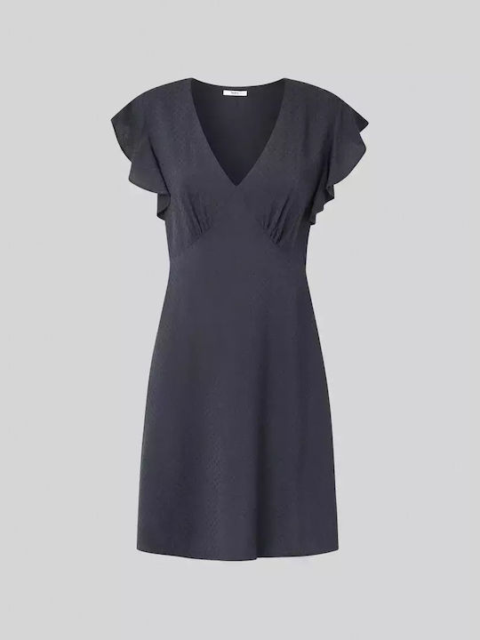 Pepe Jeans Sommer Kleid mit Rüschen Grey