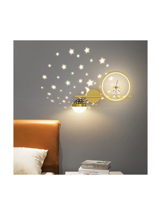 H32 Modern Wall Lamp with Integrated LED and Warm White Light Gold 31.5x13cm