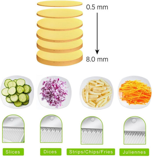 Răzătoare Cu Mecanism Pentru Fructe Și Legume Din Oțel Inoxidabil 13x21x29cm