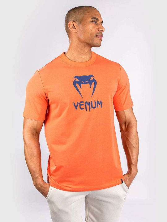 Venum Herren T-Shirt Kurzarm Orange/Navy Blue