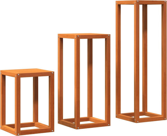 vidaXL Διακοσμητικό Κήπου Ξύλινο 34x34εκ. 3τμχ 844472