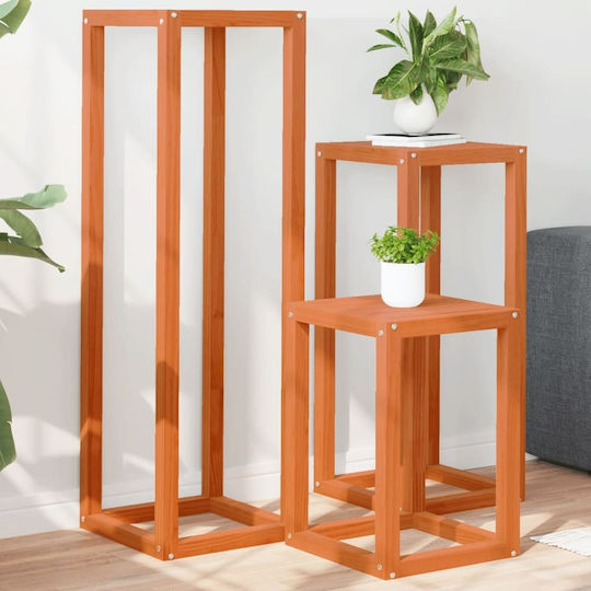 vidaXL Διακοσμητικό Κήπου Ξύλινο 34x34εκ. 3τμχ 844472