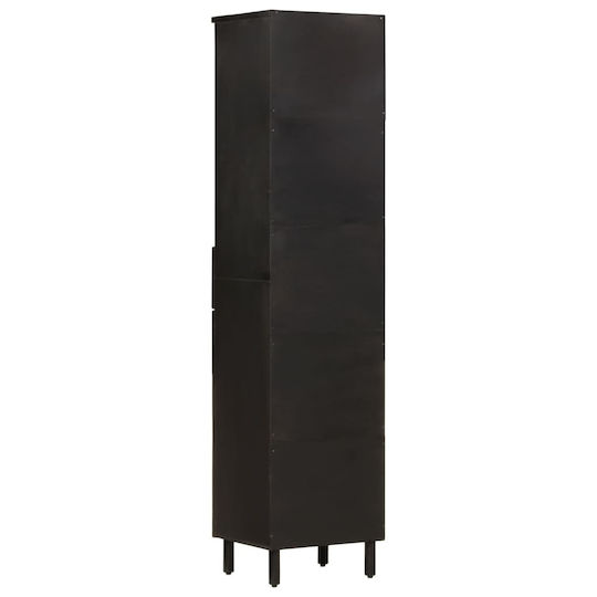 vidaXL Badezimmersäule Wandhängeschrank H38xB33xH160cm Schwarz