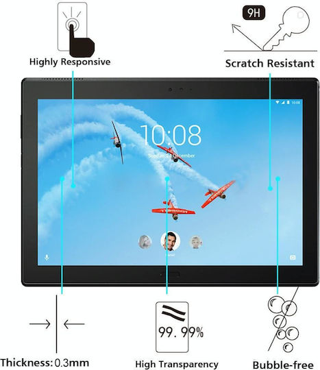 Lenovo Tab 4 10 Plus 0.3mm 9H Hardness Tempered Glass Screen Protector