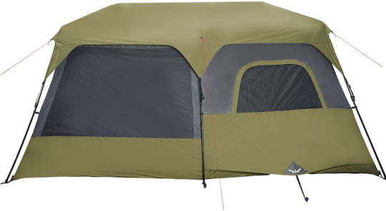 vidaXL Summer Camping Tent Green For 9 People 441x288x217cm