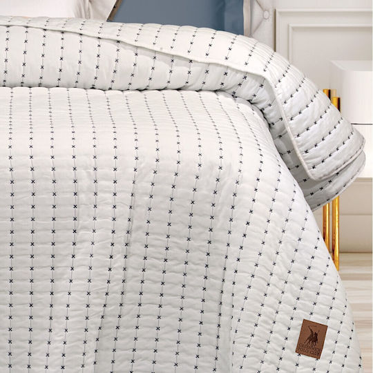 Greenwich Polo Club 3464 Κουβερλί Υπέρδιπλο Microfiber Ιβουάρ 230x250cm
