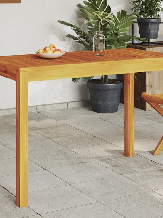 Garten- und Terrassentisch aus Akazie Braune 110x55x75cm