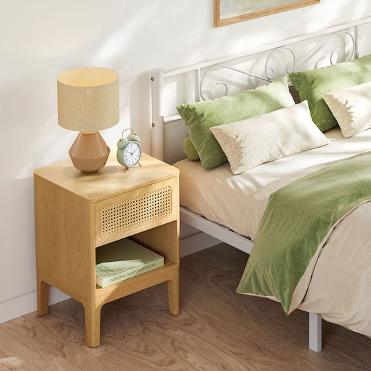 Nachttisch Holz Beige 45x40x60cm