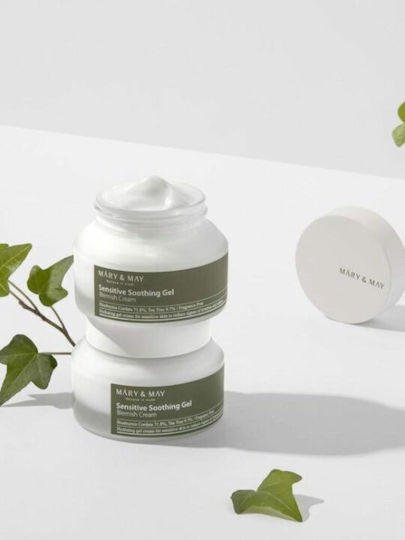 Mary & May Sensitive Soothing Light Gel-Κρέμα Προσώπου για Ενυδάτωση, Ατέλειες & Ερυθρότητα με Υαλουρονικό Οξύ & Πανθενόλη 70gr