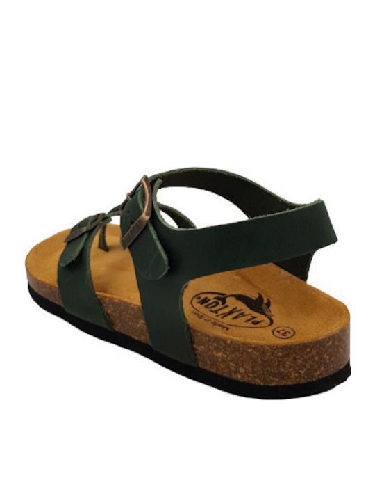 Leather Women's Flat Sandals Anatomic Apure Forest