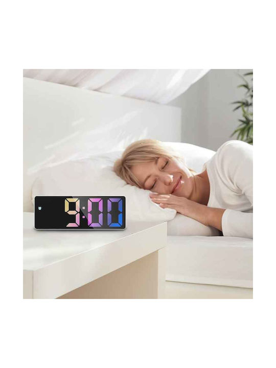 Ceas De Masă Digital Led Cu Ceas Deșteptător Negru