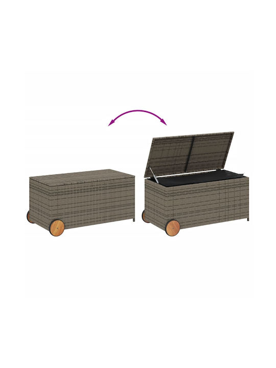vidaXL Outdoor Storage Box 190lt Gray L107xW55xH50cm