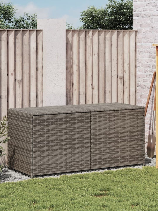 vidaXL Μπαούλο Αποθήκευσης Εξωτερικού Χώρου Rattan 283lt Μ120xΠ50xΥ56εκ.