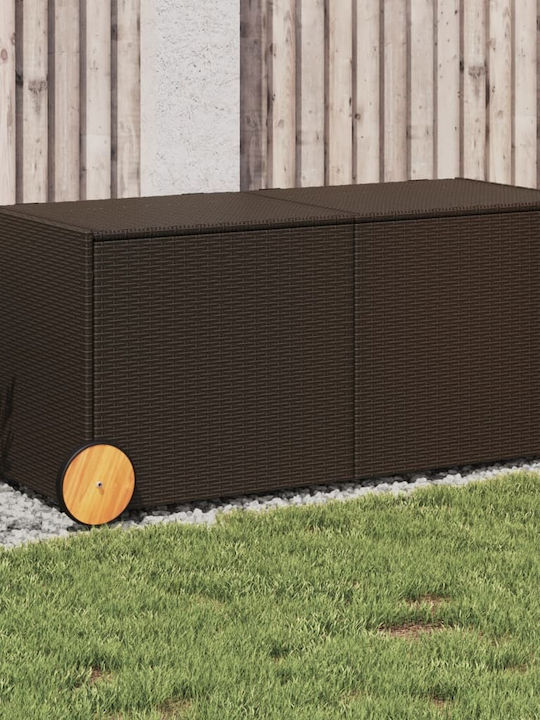 vidaXL Outdoor Storage Box 283lt Brown L127xW55xH56cm