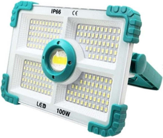 Proiector LED Solar Etanș 100W cu Fotocelul și Telecomandă IP66