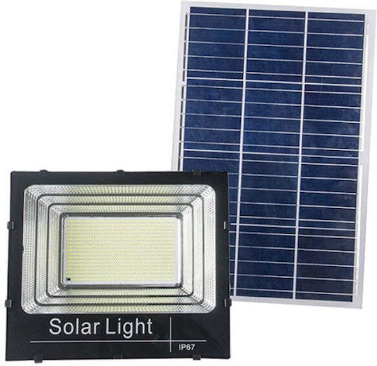 Proiector LED Solar Etanș 100W Alb Rece 6500K cu Fotocelul și Telecomandă IP67
