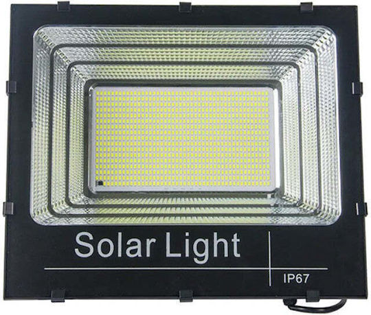 Proiector LED Solar Etanș 100W Alb Rece 6500K cu Fotocelul și Telecomandă IP67