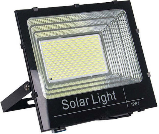 Proiector LED Solar Etanș 100W Alb Rece 6500K cu Fotocelul și Telecomandă IP67