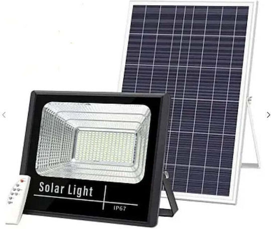 Proiector LED Solar Etanș 100W Alb Rece 6500K cu Fotocelul și Telecomandă IP67