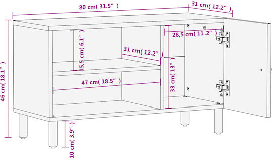 Stand TV Negru L80xA31xÎ46cm