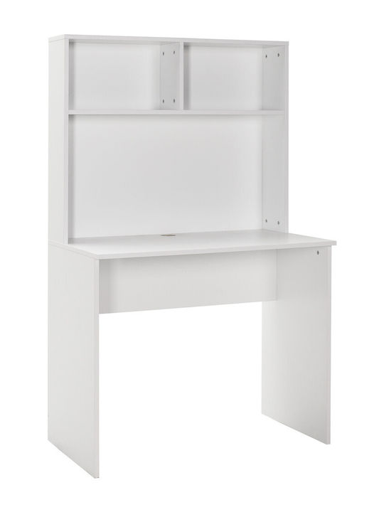 Schreibtisch mit Bücherregal White 90x52x184cm