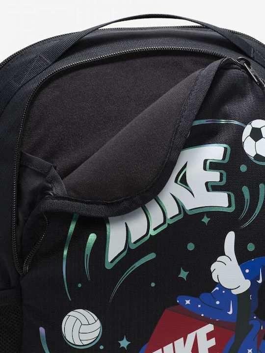 Nike Ghiozdan Școlar de Spate Scoala primara Neagră cu Suport pentru sticlă de apă 18Litri
