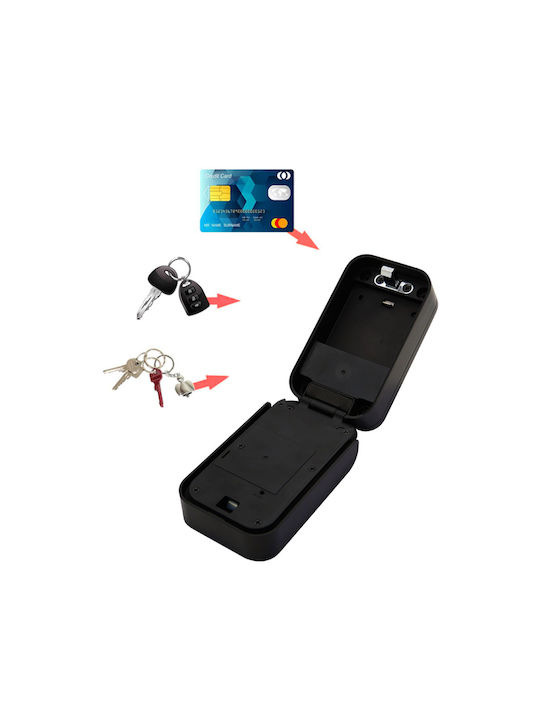 Smart Wall-Mounted Metallic Combination Key Holder With Keyboard 7.2x5.2x12.2cm