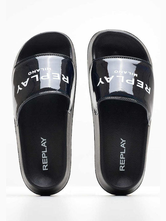 Replay Women's Flat Sandals in Black Color