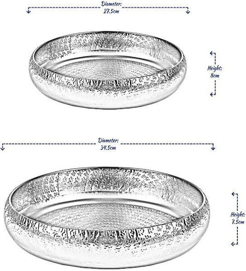 Urban Living Metallic Round Decorative Tray