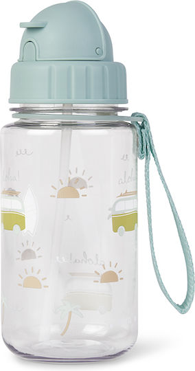 Saro Aloha Παιδικό Παγούρι Πλαστικό με Καλαμάκι 400ml