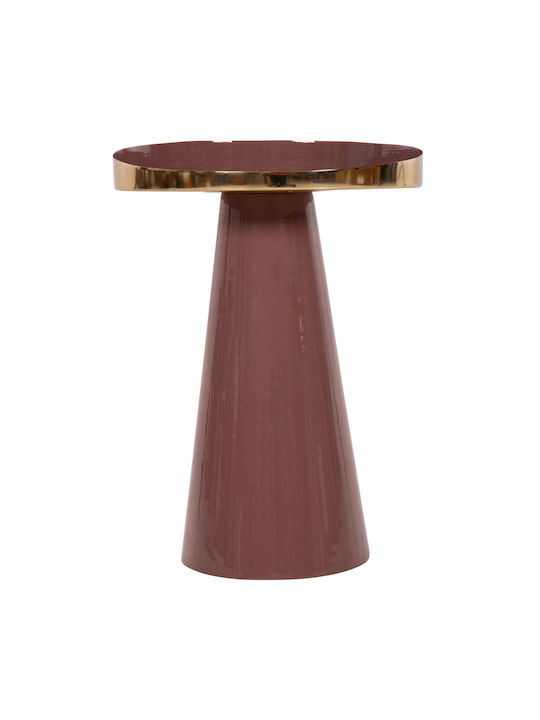 Round Side Coffee Table Latur Metal Coffee Red-Gold W30.5xL30.5xH39cm