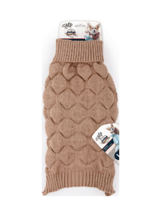All For Paws Beiges Strickpullover für Hunde Größe S