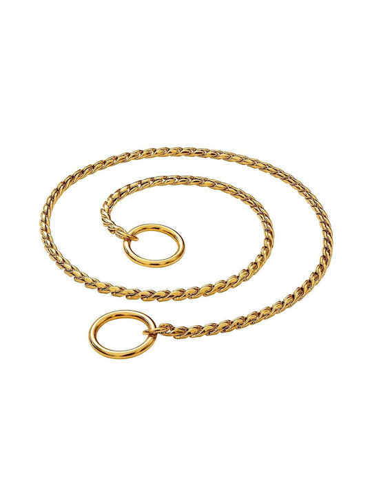 Pet Interest Brass Snake Chain Hundehalsband aus Kette in Gold Farbe 3XL 5.5mm x 60cm 3832-3XL