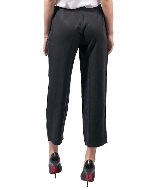 4tailors Women's Fabric Capri Trousers Black