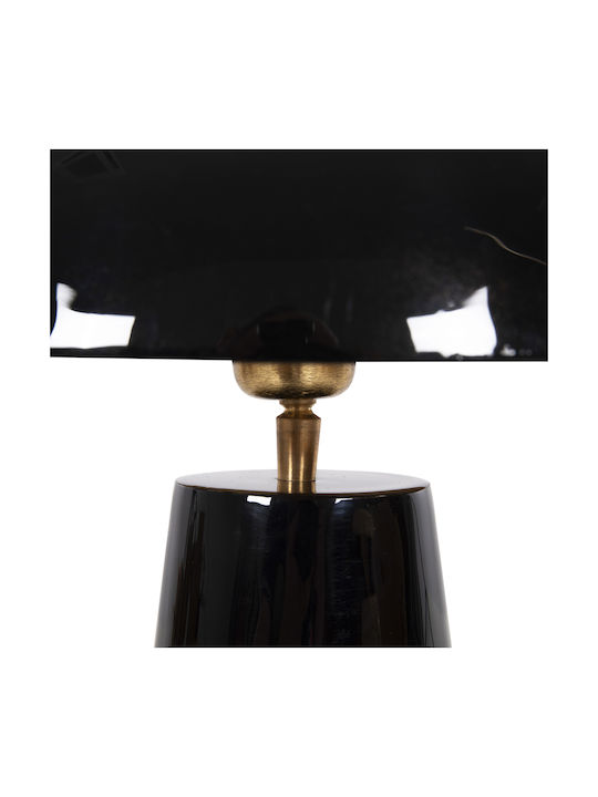 HomeMarkt Metal Table Lamp for Socket E27 with Black Shade and Base