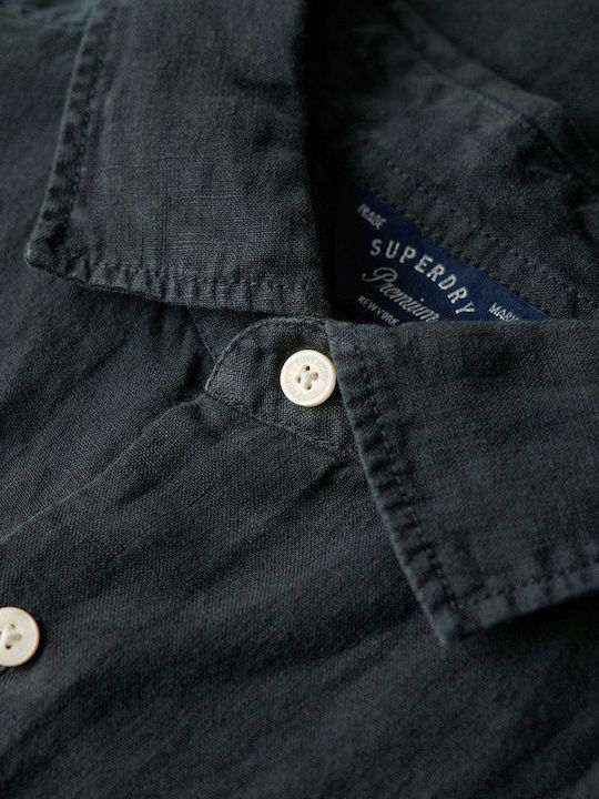 D2 Stud Casual Linen Shirt Gray