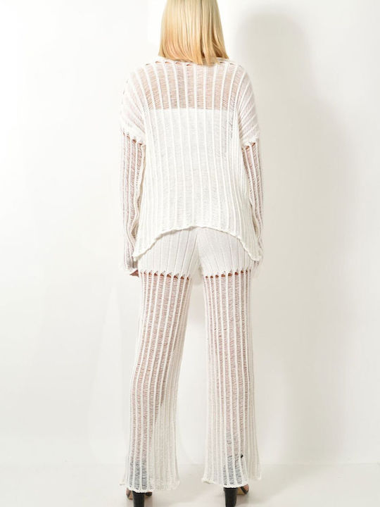 Damen White Set mit Hose