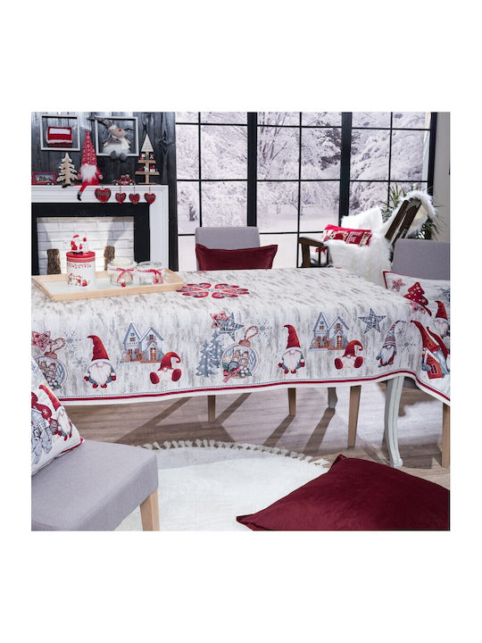 Teoran Weihnachtlich Tischtuch Stoff Gray L140xB180cm.