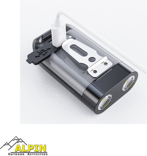 Alpin Făclie Breloc LED UV Reîncărcabilă IP65 cu Luminozitate Maximă 300lm Spot