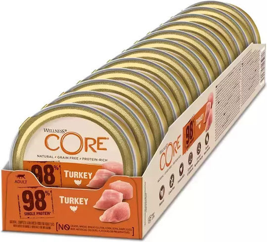 Wellness Nasses Katzenfutter in Dose mit Türkei 12x85g