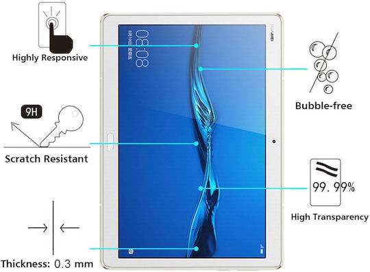 Huawei MediaPad M3 Lite 10.1 0.3mm 9H Hardness Tempered Glass Screen Protector